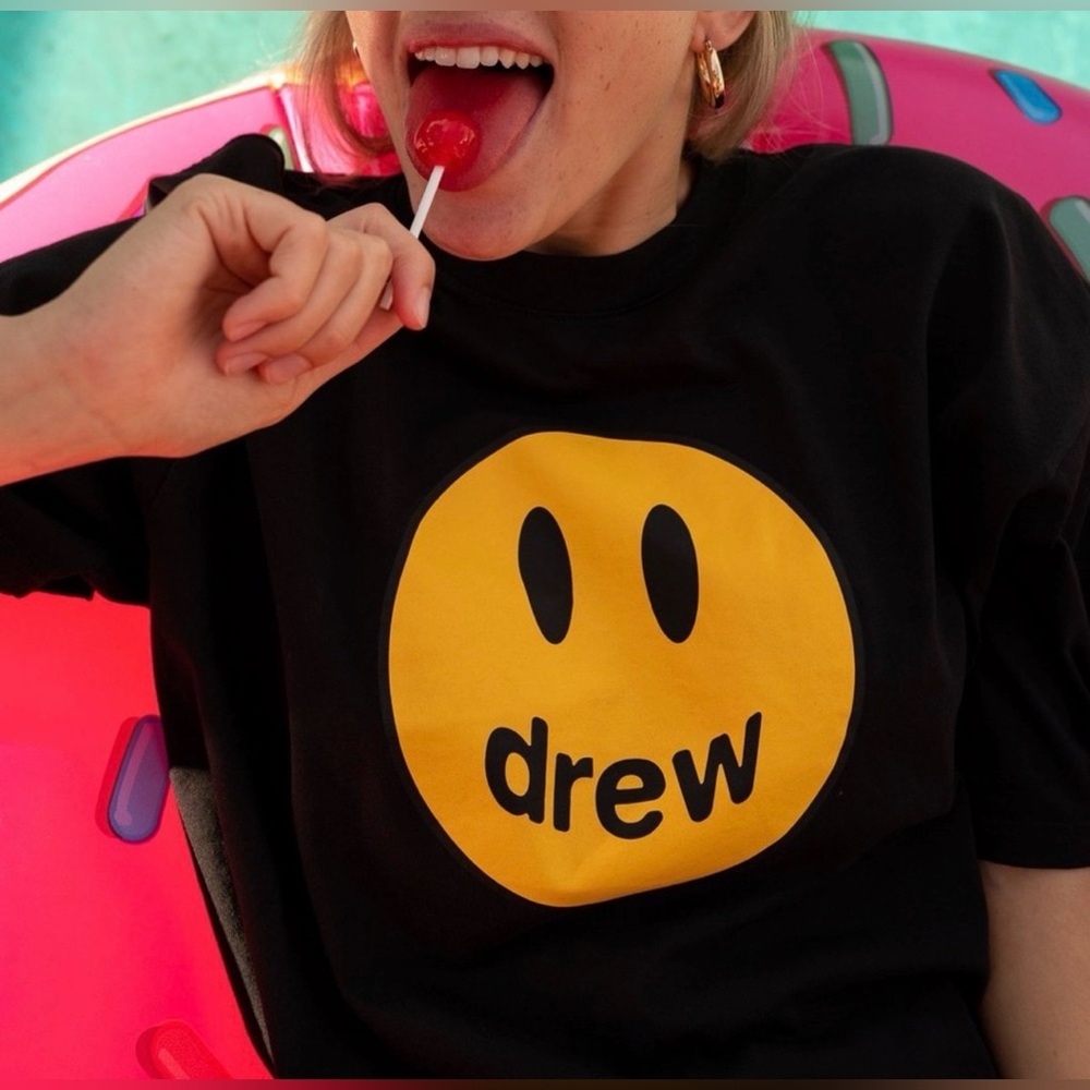 Drew House•Mascot SS Tee – Black Smiley Logo – Men’s Large – SOLD OUT